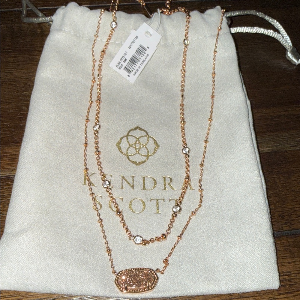 Kendra Scott Rose Gold Layered Necklace